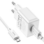 Изображение Сетевое ЗУ Hoco C106A Leisure White (6931474783905) , USB-A ,2.1A + кабель micro-USB #4 Фото Сетевое ЗУ Hoco C106A Leisure White (6931474783905) , USB-A ,2.1A + кабель micro-USB #4