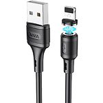 Изображение Кабель HOCO X52 Black (6931474735522) USB/Lightning, 1м, 3A, PVC, magnetic Фото Кабель HOCO X52 Black (6931474735522) USB/Lightning, 1м, 3A, PVC, magnetic