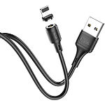 Изображение Кабель HOCO X52 Black (6931474735522) USB/Lightning, 1м, 3A, PVC, magnetic #1 Фото Кабель HOCO X52 Black (6931474735522) USB/Lightning, 1м, 3A, PVC, magnetic #1