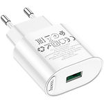Изображение Сетевое ЗУ Hoco C109A Fighter White (6931474784810) , USB-A , QC3.0, 18W #3 Фото Сетевое ЗУ Hoco C109A Fighter White (6931474784810) , USB-A , QC3.0, 18W #3
