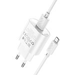 Изображение Сетевое ЗУ Hoco C109A Fighter White (6931474784827) , USB-A , QC3.0, 18W + Cable micro-USB #1 Фото Сетевое ЗУ Hoco C109A Fighter White (6931474784827) , USB-A , QC3.0, 18W + Cable micro-USB #1