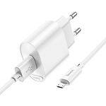 Изображение Сетевое ЗУ Hoco C109A Fighter White (6931474784827) , USB-A , QC3.0, 18W + Cable micro-USB #2 Фото Сетевое ЗУ Hoco C109A Fighter White (6931474784827) , USB-A , QC3.0, 18W + Cable micro-USB #2