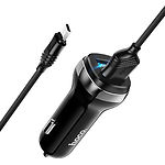 Фото Автомобильное ЗУ Hoco Z40 dual Black (6931474739698) 2*USB-A,2.4A +кабель Micro-USB #2