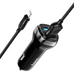 Фото Автомобильное ЗУ Hoco Z40 dual Black (6931474739674) 2*USB-A,2.4A +кабель Lightning #2