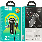 Фото Автомобильное ЗУ Hoco Z40 dual Black (6931474739674) 2*USB-A,2.4A +кабель Lightning #6