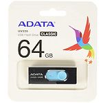 Фото USB Flash 64Gb A-DATA UV220 Black-Blue (AUV220-64G-RBKBL) #2