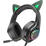 Изображение HOCO W107 Cute cat luminous gaming Elf Black (6931474791269) наушники с микрофоном накладные Фото HOCO W107 Cute cat luminous gaming Elf Black (6931474791269) наушники с микрофоном накладные