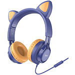 Изображение HOCO W36 Cat Midnight Blue (6931474770400) наушники с микрофоном накладные Фото HOCO W36 Cat Midnight Blue (6931474770400) наушники с микрофоном накладные