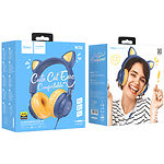 Изображение HOCO W36 Cat Midnight Blue (6931474770400) наушники с микрофоном накладные #3 Фото HOCO W36 Cat Midnight Blue (6931474770400) наушники с микрофоном накладные #3
