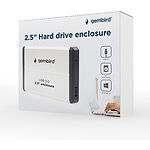 Фото HDD Rack Gembird EE2-U3S-2-S Внешний карман 2.5", USB3.0, серебро #2