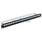 Фото Патч-панель KINGDA (KD-PP23-STP-BK-24P) незаполненная 1U STP