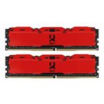 Изображение DDR-4 2шт x 8GB 3200МГц Goodram Iridium X Red (IR-XR3200D464L16SA/16GDC) Фото DDR-4 2шт x 8GB 3200МГц Goodram Iridium X Red (IR-XR3200D464L16SA/16GDC)