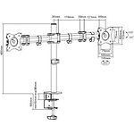 Фото Настольное крепление iTech MBS-12F для 2шт VESA 75x75/100x100мм #1