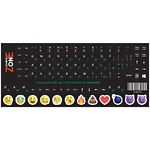 Наклейки на клавиатуру SampleZone SZ-BK-GS (непрозрачные, Eng/Рус/Укр, черные, зелено-белые) - фото