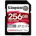 Изображение SD XC 256 GB Kingston Canvas React Plus UHS-II U3 V90 (SDR2/256GB) R300/W260 Фото SD XC 256 GB Kingston Canvas React Plus UHS-II U3 V90 (SDR2/256GB) R300/W260