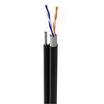 Изображение Кабель бухта UTP 5E ДКЗ (2527) 305м CAT5e, PE, 2x2x0.50, с тросом, чёрный, для внешних работ Фото Кабель бухта UTP 5E ДКЗ (2527) 305м CAT5e, PE, 2x2x0.50, с тросом, чёрный, для внешних работ