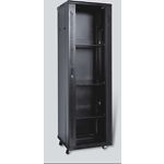 Изображение Шкаф 19" KINGDA (KD-002-6022) 22U 600x1000, RAL9004 , шафа розібрана Фото Шкаф 19" KINGDA (KD-002-6022) 22U 600x1000, RAL9004 , шафа розібрана