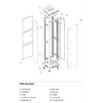 Изображение Шкаф 19" KINGDA (KD-002-6042) 42U 600x1000, RAL9004 , шафа розібрана #1 Фото Шкаф 19" KINGDA (KD-002-6042) 42U 600x1000, RAL9004 , шафа розібрана #1