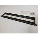Фото Патч-панель KINGDA (KD-PP46-UTP-C5e-24P-0.5U) 19", 0.5U, 24*UTP RJ45 5e, с органайзером #1