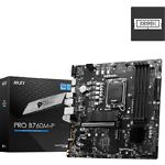 Изображение Материнская плата MSI PRO B760M-P, S-1700, micro-ATX Фото Материнская плата MSI PRO B760M-P, S-1700, micro-ATX