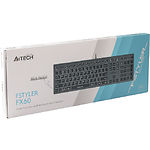 Изображение Клавиатура A4tech FX60 Grey Fstyler, с ножничными переключателями, белая подсветка, USB #2 Фото Клавиатура A4tech FX60 Grey Fstyler, с ножничными переключателями, белая подсветка, USB #2