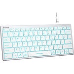 Изображение Клавиатура A4tech FX61 White Fstyler, с ножничными переключателями, голубая подсветка, USB Фото Клавиатура A4tech FX61 White Fstyler, с ножничными переключателями, голубая подсветка, USB