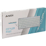 Изображение Клавиатура A4tech FX61 White Fstyler, с ножничными переключателями, голубая подсветка, USB #1 Фото Клавиатура A4tech FX61 White Fstyler, с ножничными переключателями, голубая подсветка, USB #1