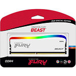 Фото DDR-4 16GB 3200МГц Kingston FURY Beast White RGB SE (KF432C16BWA/16) #1