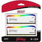 Изображение DDR-4 2шт x 16GB 3200МГц Kingston FURY Beast White RGB SE (KF432C16BWAK2/32) #1 Фото DDR-4 2шт x 16GB 3200МГц Kingston FURY Beast White RGB SE (KF432C16BWAK2/32) #1