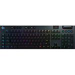 Изображение Клавиатура Logitech G915 Gaming Lightspeed Wireless Carbon Clicky Mechanical (920-009111) US INT'L Фото Клавиатура Logitech G915 Gaming Lightspeed Wireless Carbon Clicky Mechanical (920-009111) US INT'L