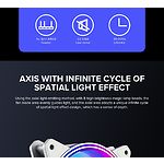 Фото Вентилятор 120мм GAMEMAX FN-12Rainbow-Q-Infinity WT ARGB quad ring #9