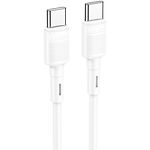 Фото Кабель HOCO X83 White (6931474770936) Type-C/Type-C, 1м, 60W, PVC