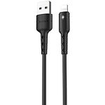 Фото Кабель HOCO X30 Black (6957531091110) USB/Lightning, 1.2м, 2A, TPE