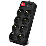 Изображение Фильтр-удлинитель сетевой SVEN SF-08-16 1,8м black (00100092) 8 розеток Фото Фильтр-удлинитель сетевой SVEN SF-08-16 1,8м black (00100092) 8 розеток