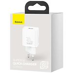 Изображение Сетевое ЗУ Baseus CCSUP-J02 White, Super Si Quick Charger, Type-C, 30W #5 Фото Сетевое ЗУ Baseus CCSUP-J02 White, Super Si Quick Charger, Type-C, 30W #5