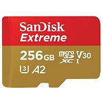 Изображение microSD XC 256 GB SanDisk Extreme UHS-I U3 A2 C10 V30 (SDSQXAV-256G-GN6GN) без переходника Фото microSD XC 256 GB SanDisk Extreme UHS-I U3 A2 C10 V30 (SDSQXAV-256G-GN6GN) без переходника