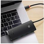 Изображение Концентратор HUB USB 3.1 Baseus WKQX030001 Lite Series USB-A --> 4*USB3.0-A, кабель 25см #3 Фото Концентратор HUB USB 3.1 Baseus WKQX030001 Lite Series USB-A --> 4*USB3.0-A, кабель 25см #3