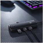 Изображение Концентратор HUB USB 3.1 Baseus WKQX030001 Lite Series USB-A --> 4*USB3.0-A, кабель 25см #4 Фото Концентратор HUB USB 3.1 Baseus WKQX030001 Lite Series USB-A --> 4*USB3.0-A, кабель 25см #4