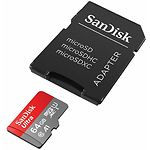 Фото microSD XC 64Gb SanDisk Ultra Class 10 UHS-I U1 A1 (SDSQUAB-064G-GN6MA) c переходником SD, R-140Mb/s #1