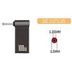 Адаптер PD 100W USB Type-C Мама -> DC Jack 3.5x1.35 мм (PD100W-3.5x1.35mm) зарядка ноут-ов,планшетов - фото