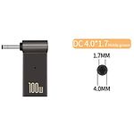 Адаптер PD 100W USB Type-C Мама -> DC Jack 4.0x1.7мм (PD100W-4.0x1.7mm) для зарядки ноутбуков Lenovo - фото