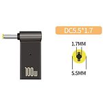 Адаптер PD 100W USB Type-C Мама -> DC Jack 5.5x1.7 мм (PD100W-5.5x1.7mm) для зарядки ноутбуков ACER - фото