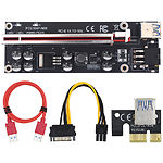 Изображение Переходник райзер Dynamode RX-Riser-009s Plus PCI-E x1 to x16, 60cm USB, SATA Power v.09s Red/Black Фото Переходник райзер Dynamode RX-Riser-009s Plus PCI-E x1 to x16, 60cm USB, SATA Power v.09s Red/Black