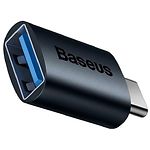 Переходник Baseus ZJJQ000003 Blue Mini OTG Adaptor, USB Type-C male на USB 3.1 Female - фото