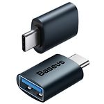 Фото Переходник Baseus ZJJQ000003 Blue Mini OTG Adaptor, USB Type-C male на USB 3.1 Female #1