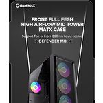 Изображение Корпус GAMEMAX Defender Mesh, Tempered Glass, без БП #11 Фото Корпус GAMEMAX Defender Mesh, Tempered Glass, без БП #11