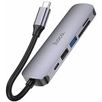 Фото Концентратор HUB USB 3.1 HOCO HB28 (6931474769336) Type-C --> HDMI+ USB2.0 +USB3.0 +Type-C+SD #3
