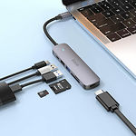 Фото Концентратор HUB USB 3.1 HOCO HB28 (6931474769336) Type-C --> HDMI+ USB2.0 +USB3.0 +Type-C+SD #4