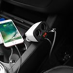 Изображение Автомобильное ЗУ Hoco Z28 White (6957531091967) 2*USB-A, 3A,2*гнезда прикуривателя #2 Фото Автомобильное ЗУ Hoco Z28 White (6957531091967) 2*USB-A, 3A,2*гнезда прикуривателя #2