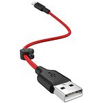 Фото Кабель HOCO X21 Plus Black-Red (6931474712356) USB/Lightning, 0.25м, 2.4A, silicone #2